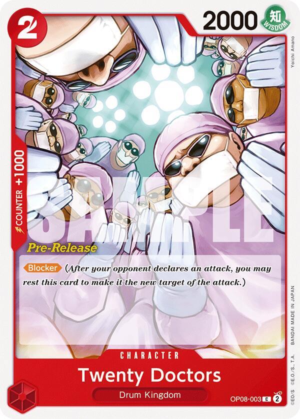 Twenty Doctors OP08-003 card from Two Legends Pre-Release Cards