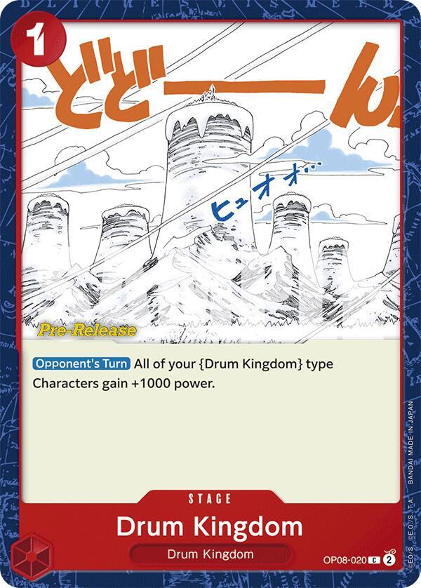 Drum Kingdom OP08-020 card from Two Legends Pre-Release Cards