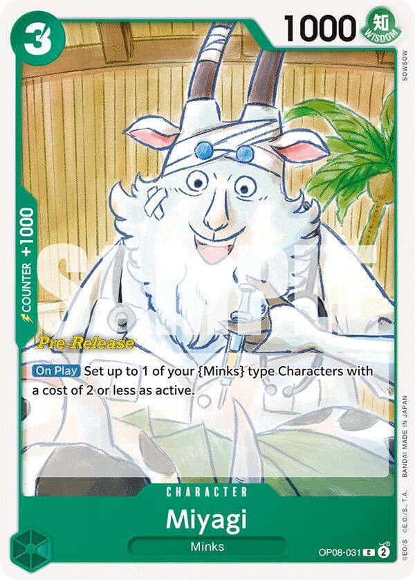 Miyagi OP08-031 card from Two Legends Pre-Release Cards