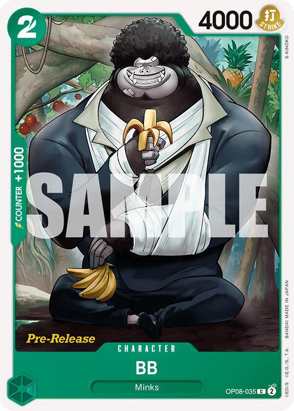 BB OP08-035 card from Two Legends Pre-Release Cards