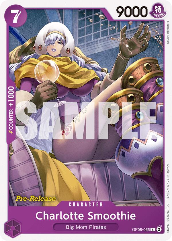 Charlotte Smoothie OP08-065 card from Two Legends Pre-Release Cards