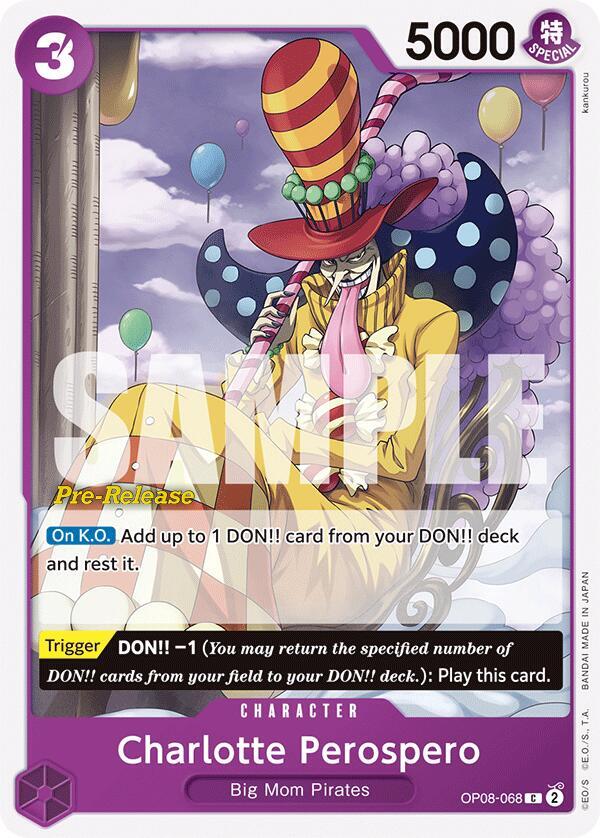 Charlotte Perospero OP08-068 card from Two Legends Pre-Release Cards