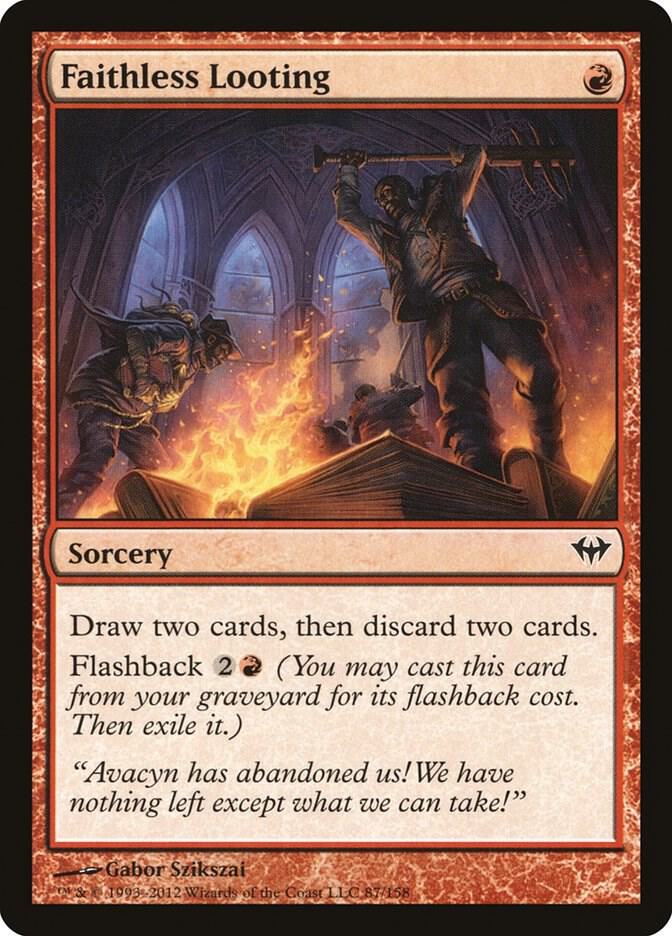 Faithless Looting 87 card from Dark Ascension