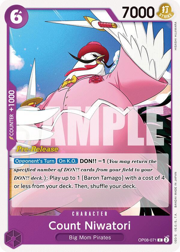Count Niwatori OP08-071 card from Two Legends Pre-Release Cards