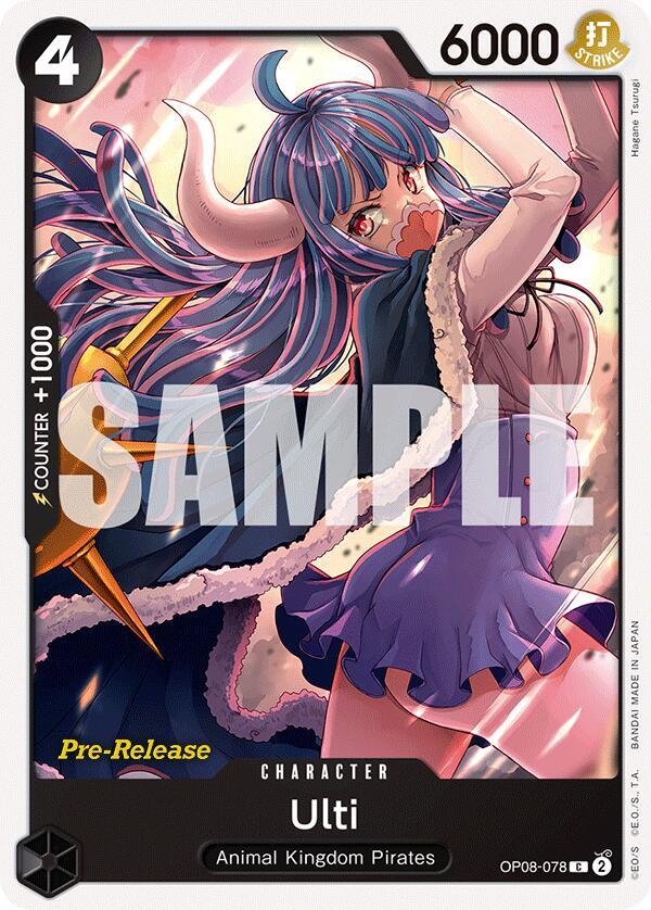Ulti OP08-078 card from Two Legends Pre-Release Cards