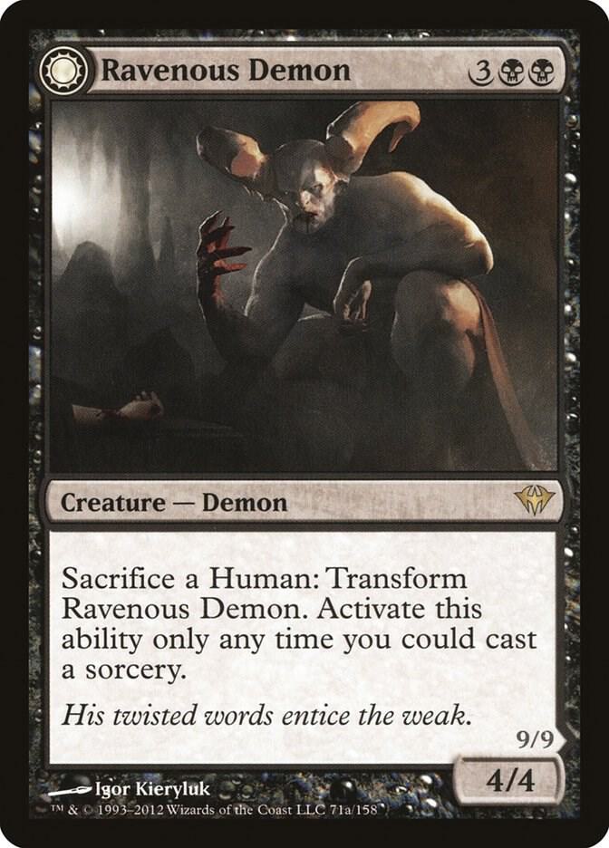 Ravenous Demon 71 card from Dark Ascension
