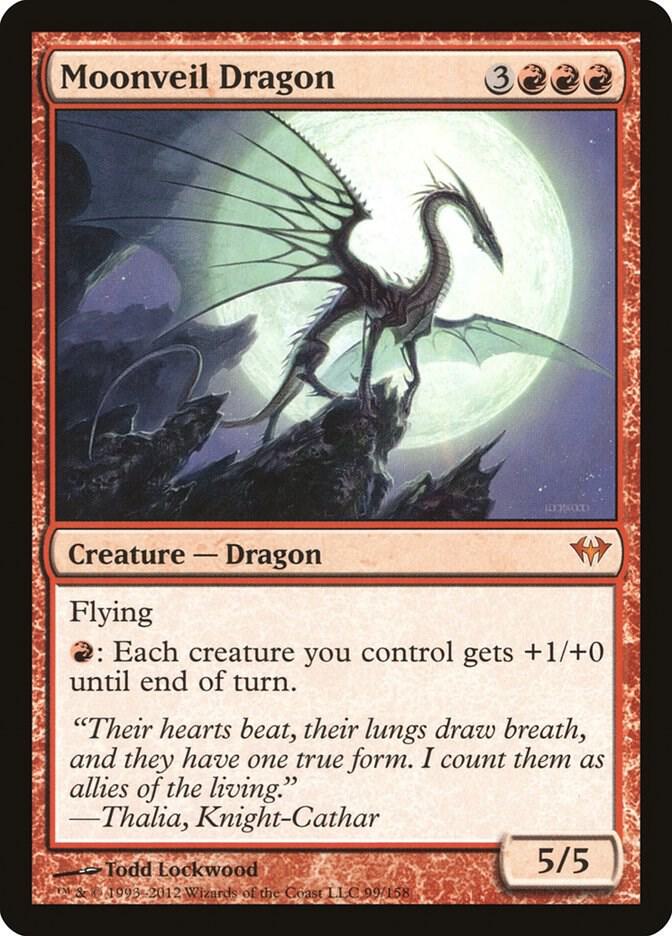 Moonveil Dragon 99 card from Dark Ascension