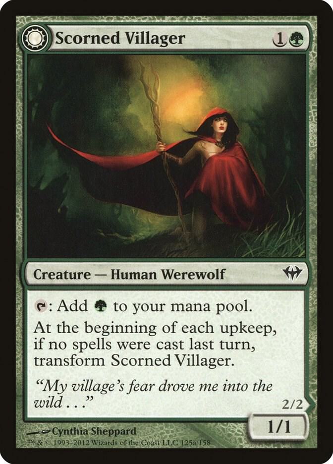 Scorned Villager 125 card from Dark Ascension