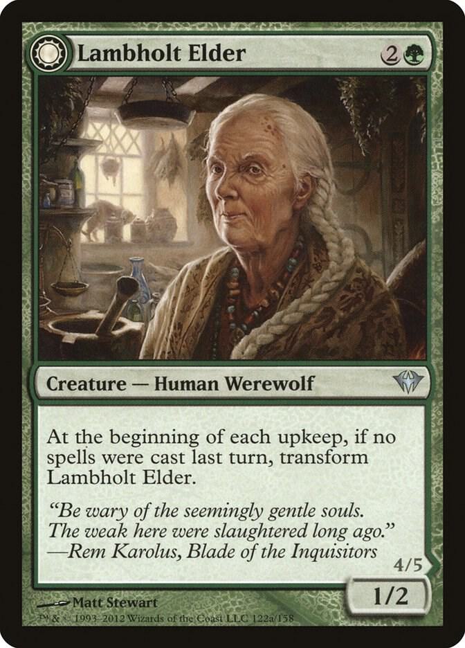 Lambholt Elder 122 card from Dark Ascension