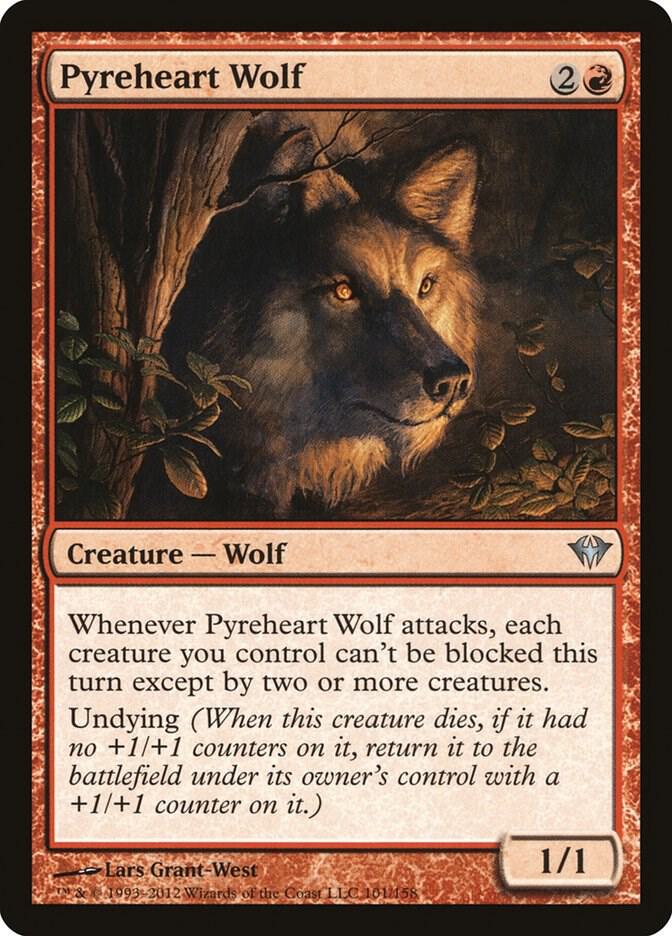 Pyreheart Wolf 101 card from Dark Ascension