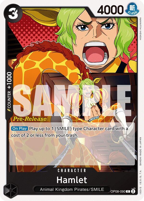 Hamlet OP08-090 card from Two Legends Pre-Release Cards