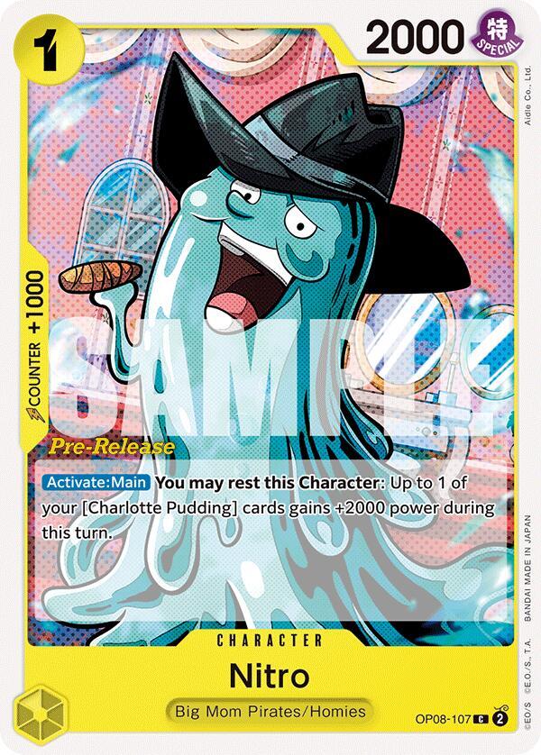 Nitro OP08-107 card from Two Legends Pre-Release Cards