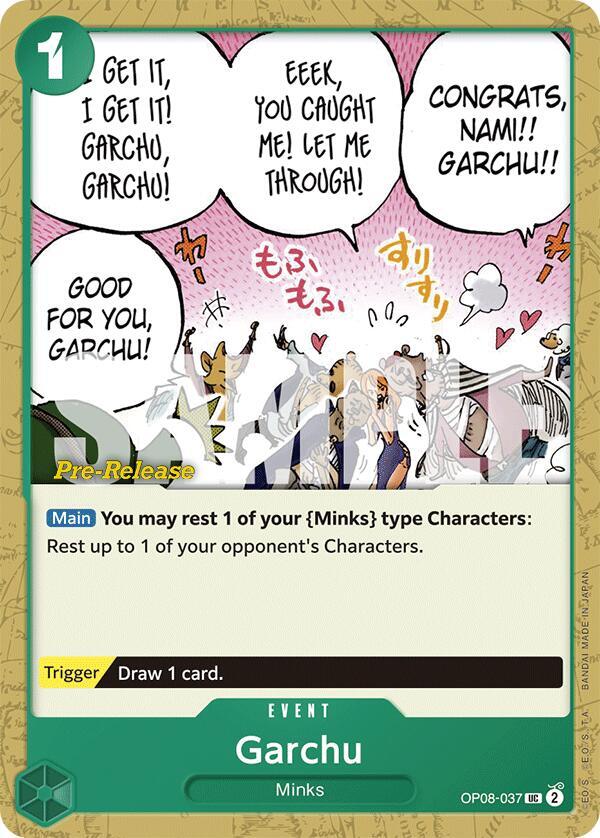 Garchu OP08-037 card from Two Legends Pre-Release Cards