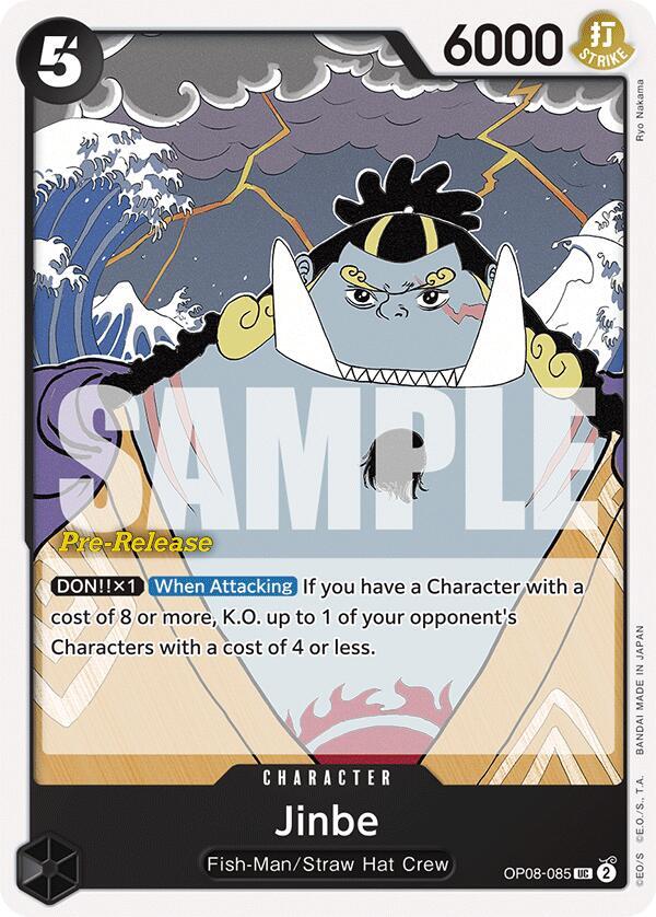 Jinbe OP08-085 card from Two Legends Pre-Release Cards