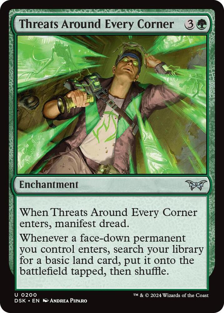 Threats Around Every Corner 200 card from Duskmourn: House of Horror
