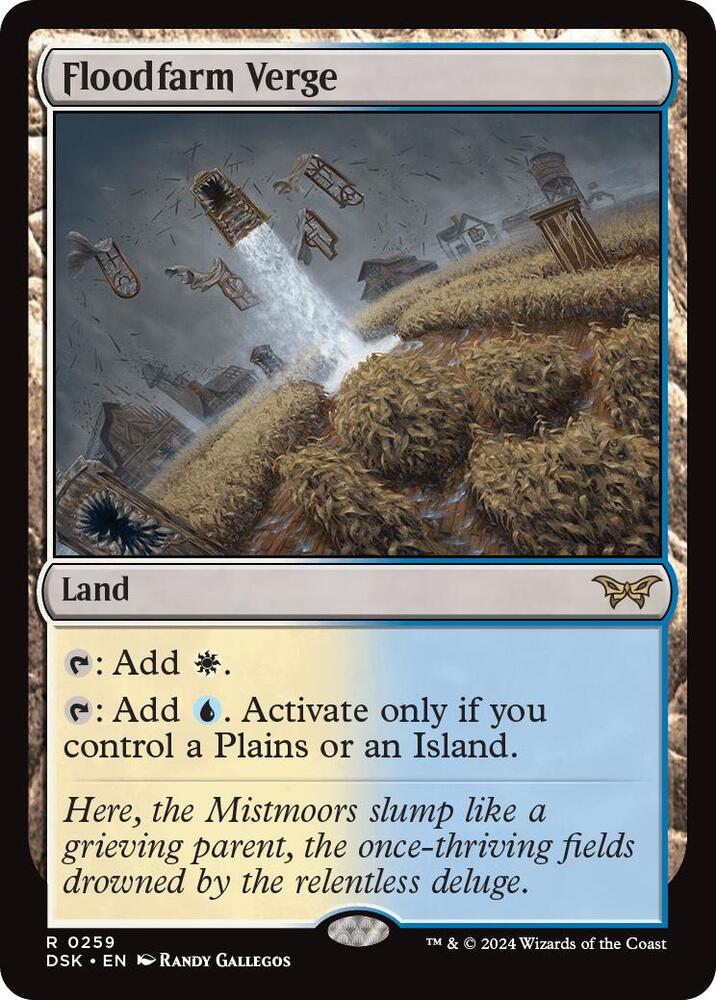 Floodfarm Verge 259 card from Duskmourn: House of Horror