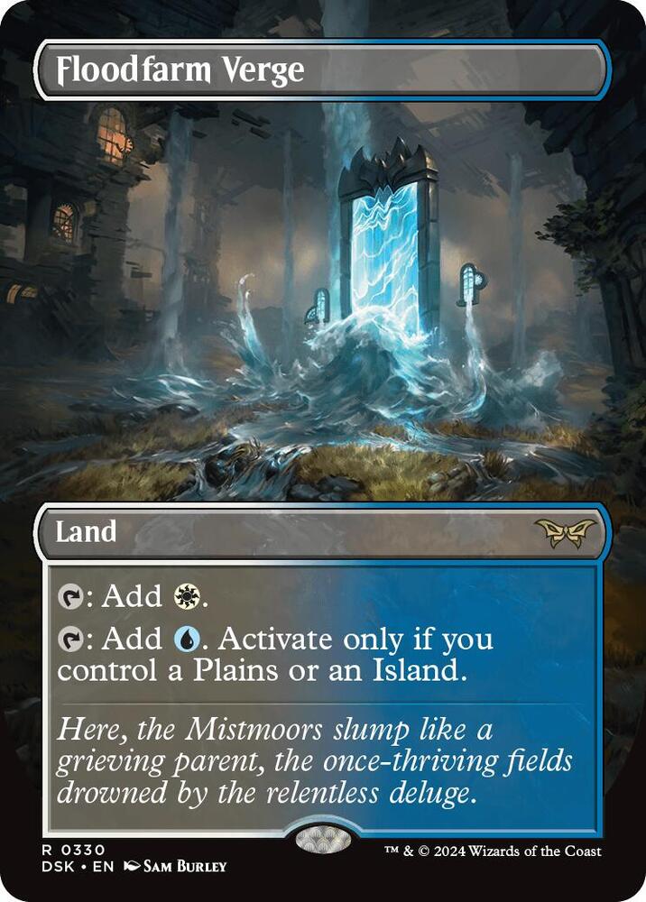 Floodfarm Verge (Borderless) 330 card from Duskmourn: House of Horror