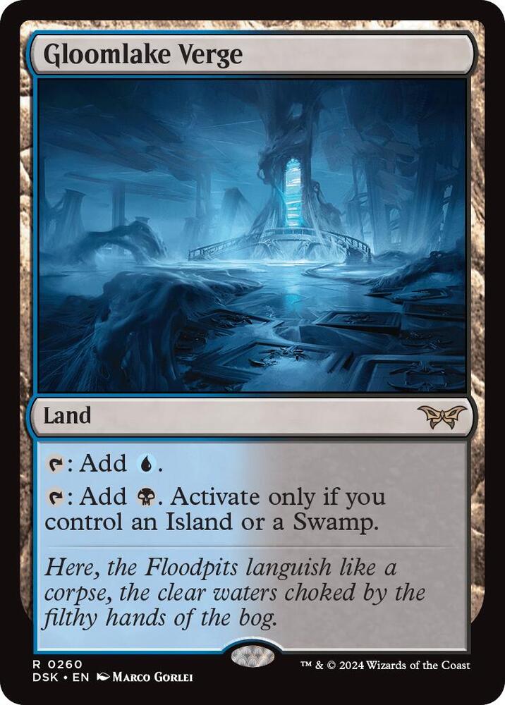Gloomlake Verge 260 card from Duskmourn: House of Horror