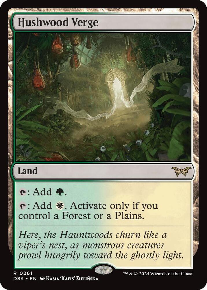 Hushwood Verge 261 card from Duskmourn: House of Horror