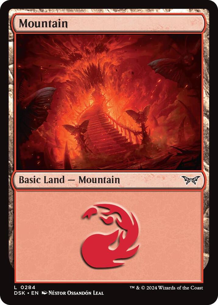 Mountain 284 card from Duskmourn: House of Horror