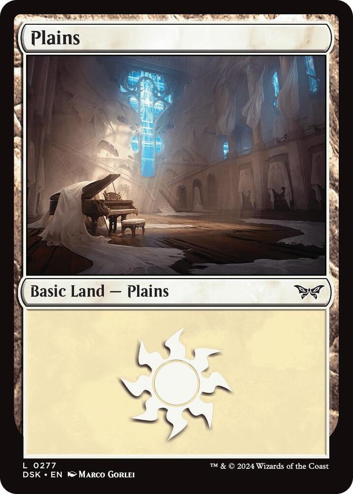 Plains 277 card from Duskmourn: House of Horror