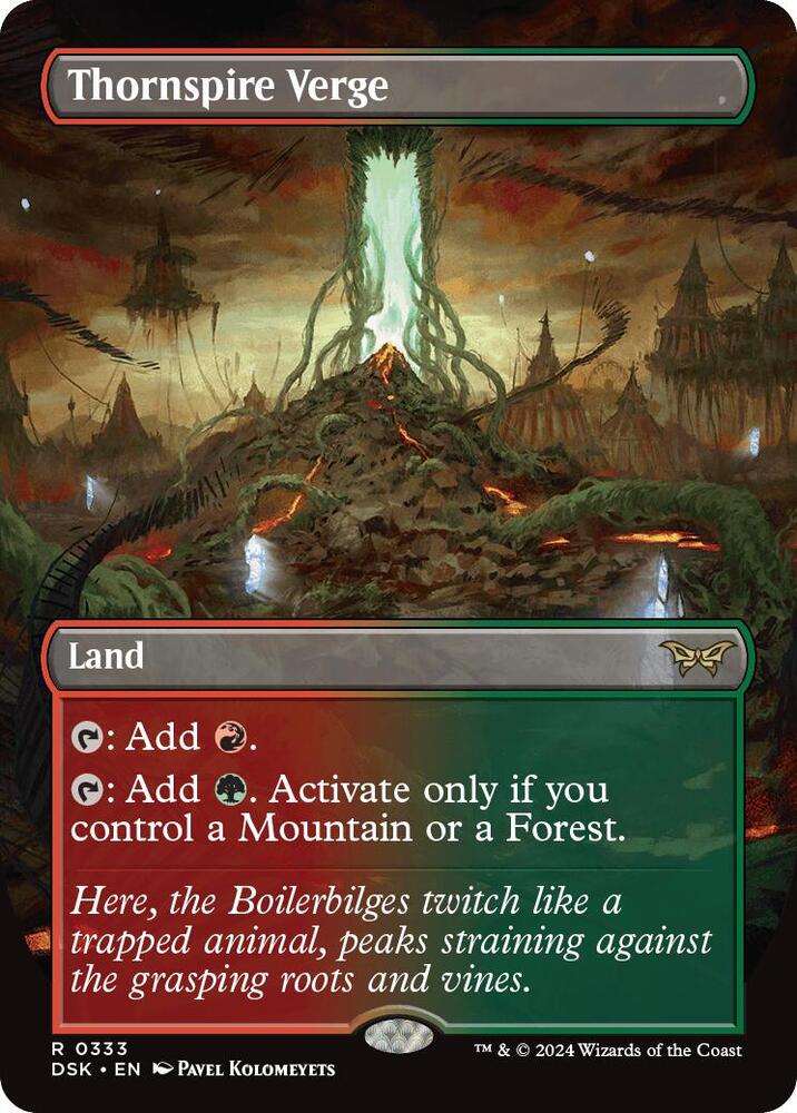 Thornspire Verge (Borderless) 333 card from Duskmourn: House of Horror