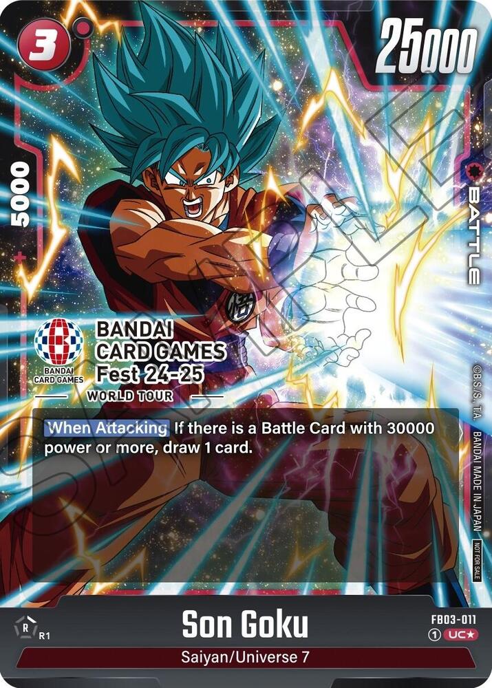 Son Goku (BANDAI Card Games Fest 24-25 World Tour) FB03-011 card from Fusion World Promotion Cards and Packs