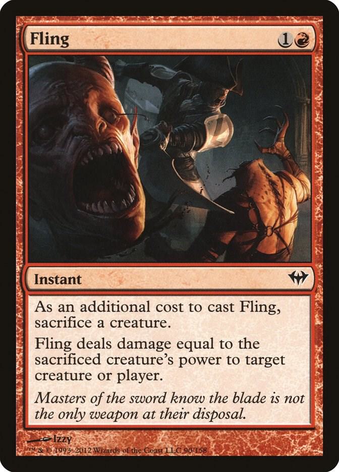 Fling 90 card from Dark Ascension