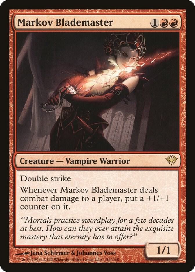 Markov Blademaster 96 card from Dark Ascension