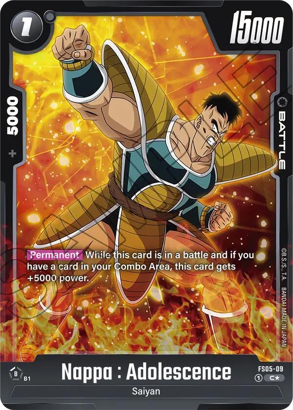 Nappa : Adolescence (Bonus Pack Alternate Art) FS05-09 card from Starter Deck 5: Bardock