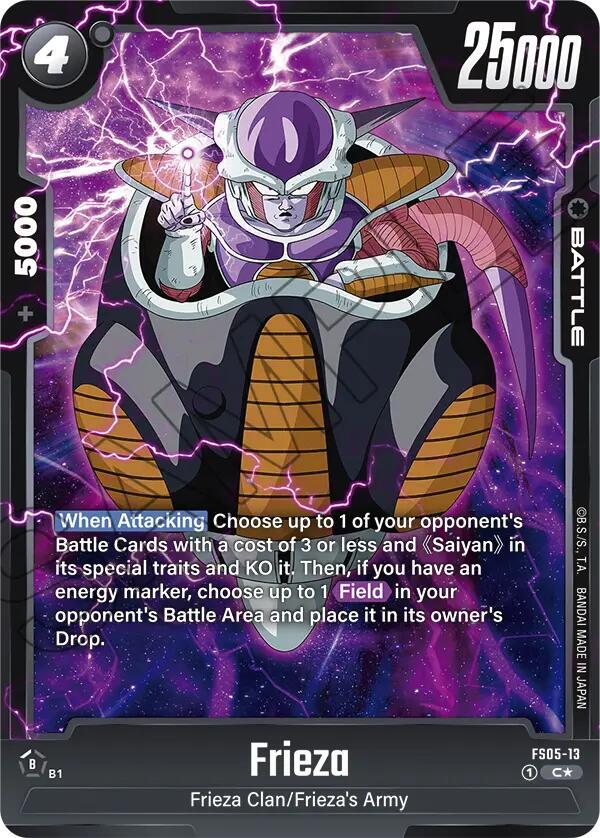 Frieza (Bonus Pack Alternate Art) FS05-13 card from Starter Deck 5: Bardock
