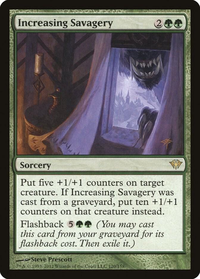 Increasing Savagery 120 card from Dark Ascension