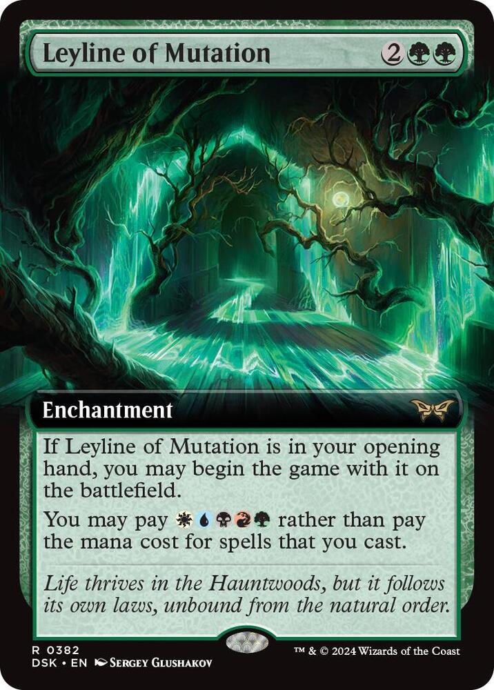 Leyline of Mutation (Extended Art) 382 card from Duskmourn: House of Horror