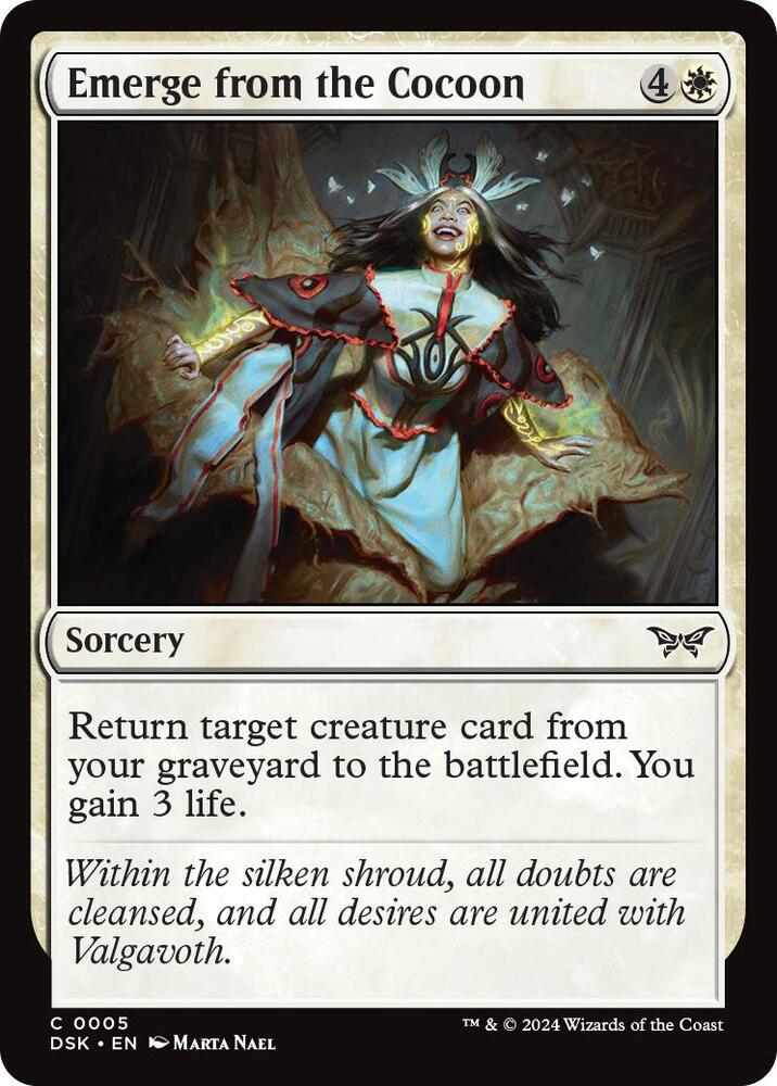 Emerge from the Cocoon 5 card from Duskmourn: House of Horror