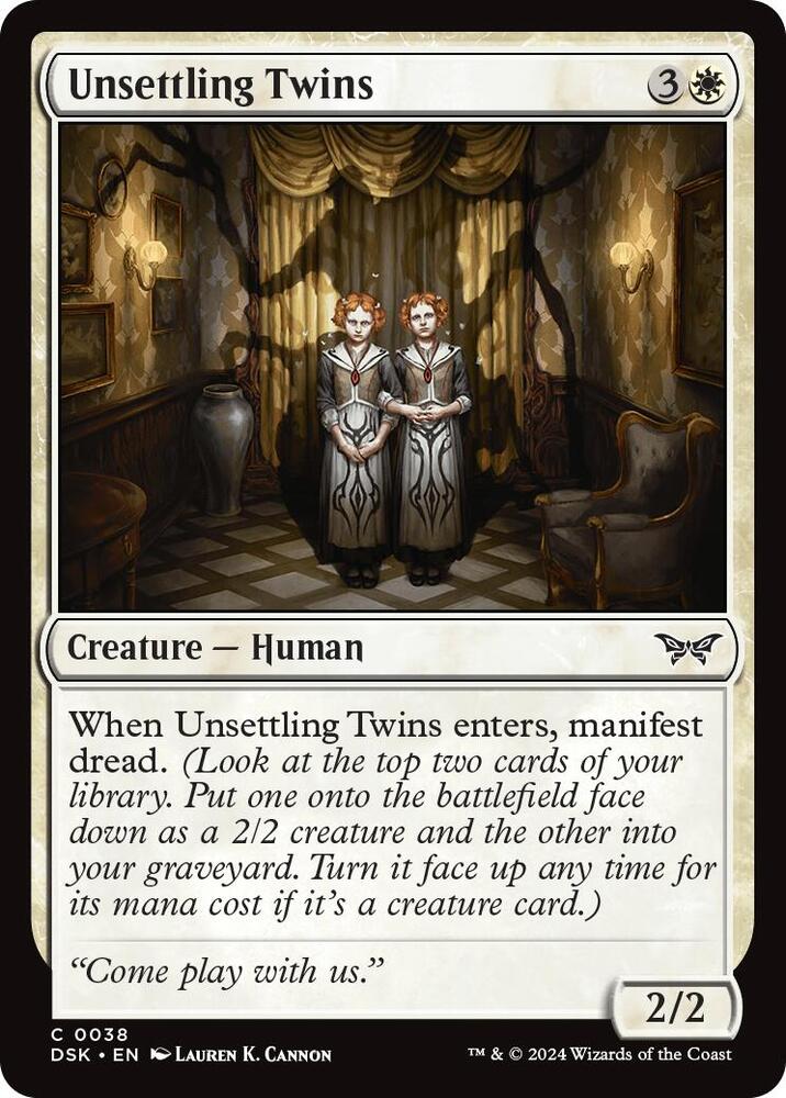 Unsettling Twins 38 card from Duskmourn: House of Horror
