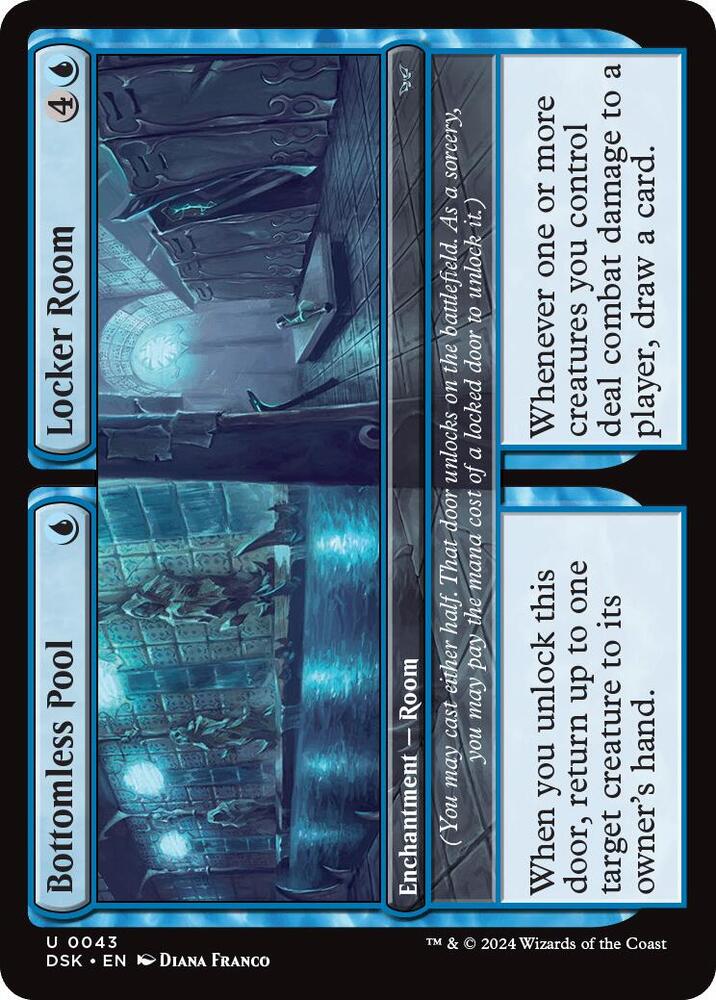 Bottomless Pool // Locker Room 43 card from Duskmourn: House of Horror