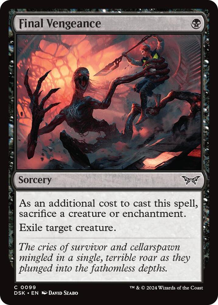 Final Vengeance 99 card from Duskmourn: House of Horror