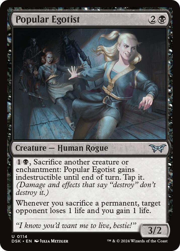 Popular Egotist 114 card from Duskmourn: House of Horror