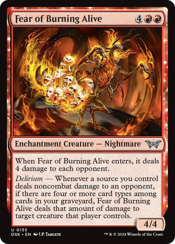 Fear of Burning Alive 135 card from Duskmourn: House of Horror