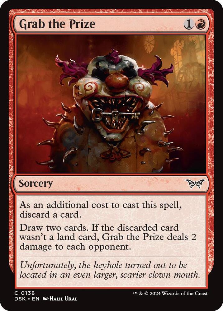 Grab the Prize 138 card from Duskmourn: House of Horror