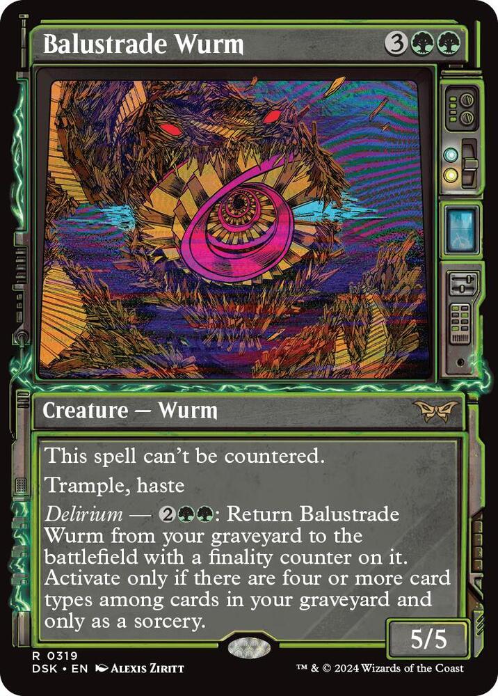 Balustrade Wurm (Showcase) 319 card from Duskmourn: House of Horror