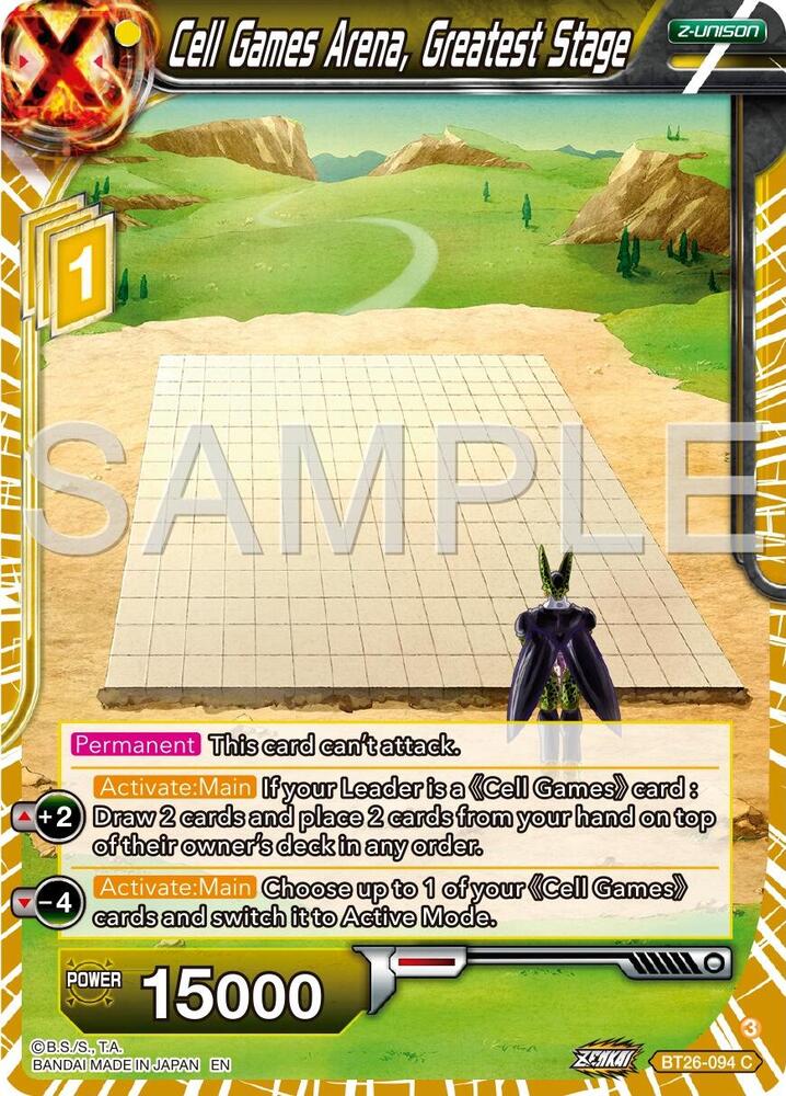 Cell Games Arena, Greatest Stage BT26-094 card from Ultimate Advent