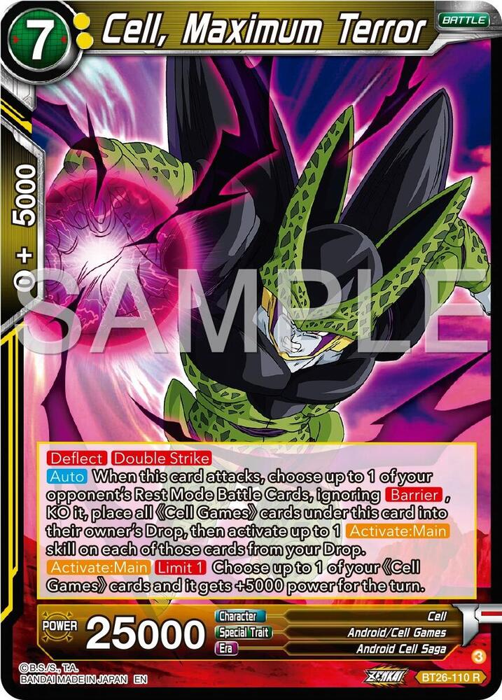 Cell, Maximum Terror BT26-110 card from Ultimate Advent