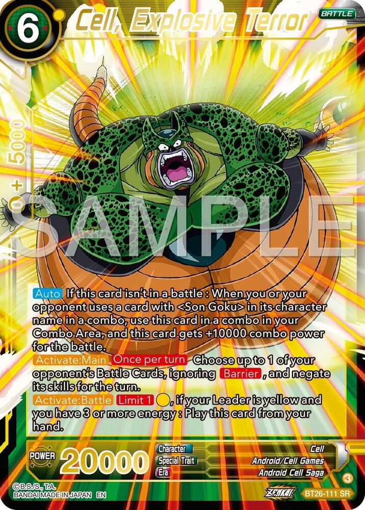 Cell, Explosive Terror BT26-1111 card from Ultimate Advent