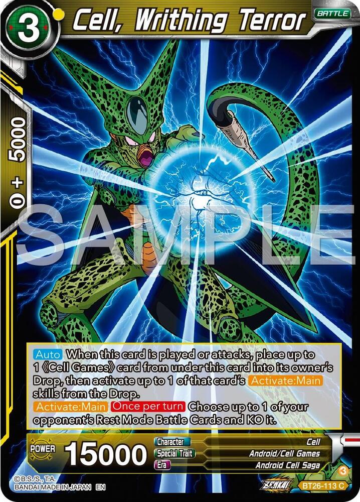 Cell, Writhing Terror BT26-113 card from Ultimate Advent
