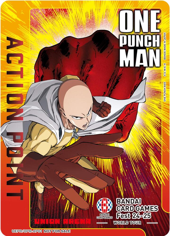 Action Point Card (One Punch Man) (BANDAI Card Games Fest 24-25 World Tour) UEPR/OPM-AP01 card from Union Arena Promotion Cards