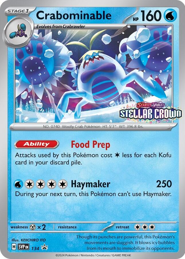 Crabominable - 134 134/142 card from SV: Scarlet & Violet Promo Cards