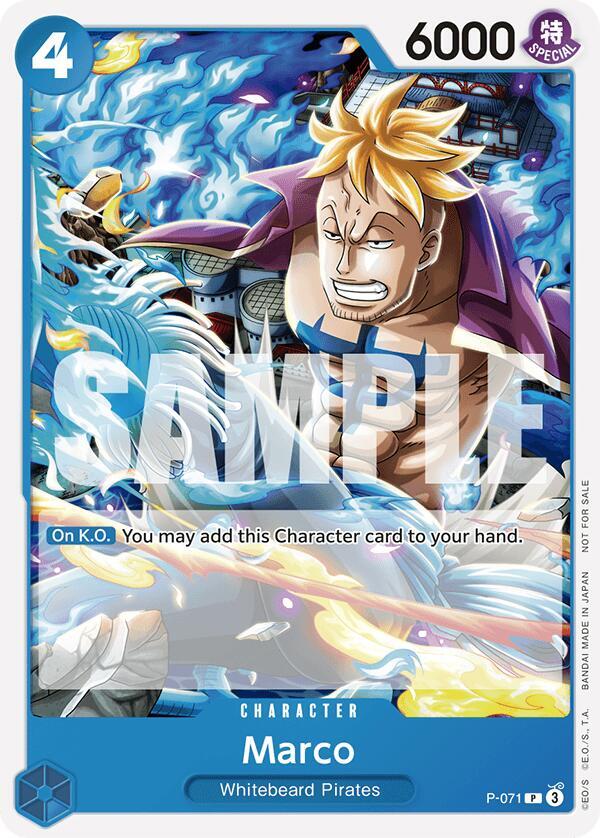 Marco (Two Legends Pre-Release) P-071 card from One Piece Promotion Cards