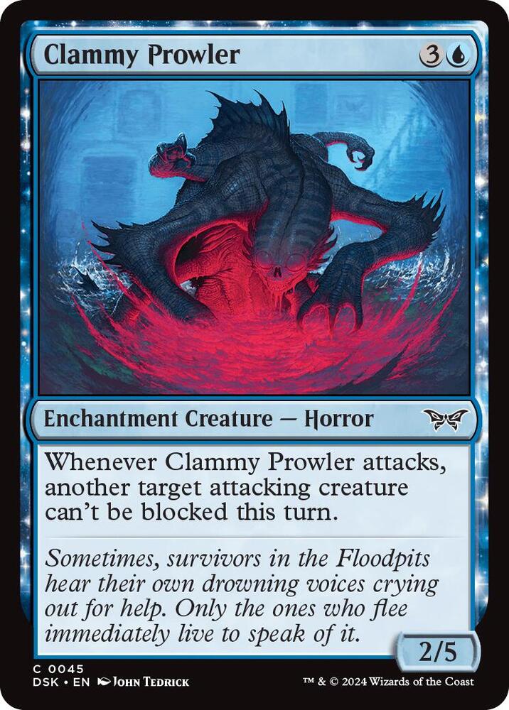 Clammy Prowler 45 card from Duskmourn: House of Horror
