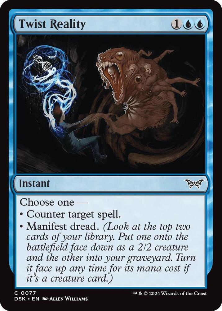 Twist Reality 77 card from Duskmourn: House of Horror